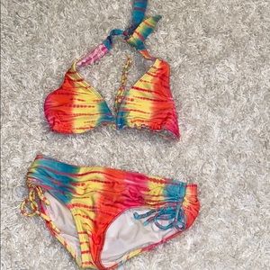 Girls billabong bikini reversible top